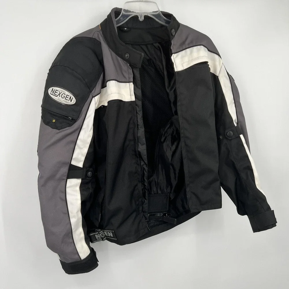 Nexgen Waterproof Reflective Black Armored Med Motorcycle Jacket 25x29